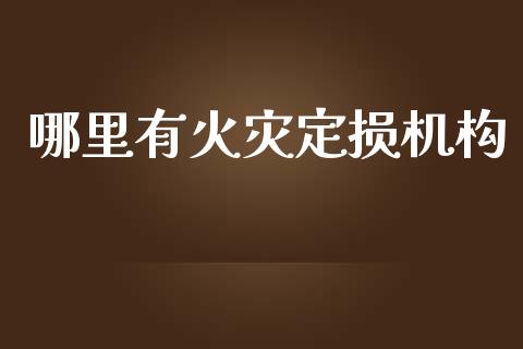 哪里有火灾定损机构_https://m.fsyjjx.cn_期货如何开户_第1张