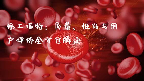徐工派特：质量、性能与用户评价全方位解读_https://m.fsyjjx.cn_期货保证金计算_第1张