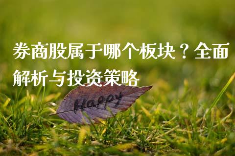 券商股属于哪个板块？全面解析与投资策略_https://m.fsyjjx.cn_期货保证金计算_第1张