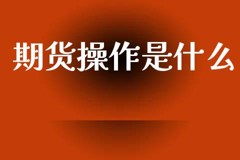 期货操作是什么_https://m.fsyjjx.cn_期货保证金_第1张