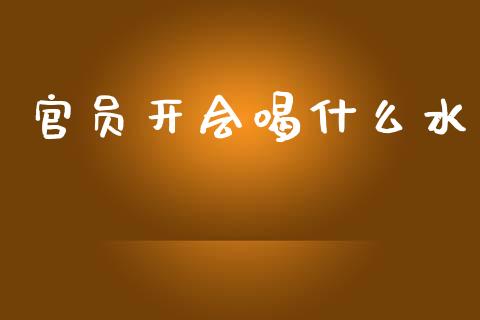 官员开会喝什么水_https://m.fsyjjx.cn_期货保证金计算_第1张