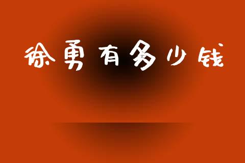 徐勇有多少钱_https://m.fsyjjx.cn_股指期货保证金_第1张