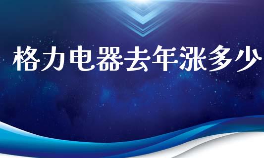 格力电器去年涨多少_https://m.fsyjjx.cn_期货保证金_第1张