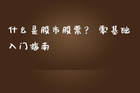 什么是股市股票？ 零基础入门指南_https://m.fsyjjx.cn_期货如何开户_第1张