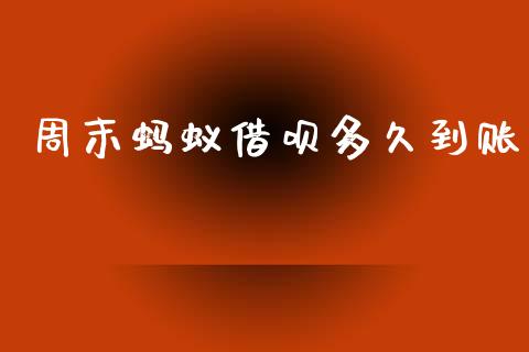 周末蚂蚁借呗多久到账_https://m.fsyjjx.cn_期货保证金_第1张