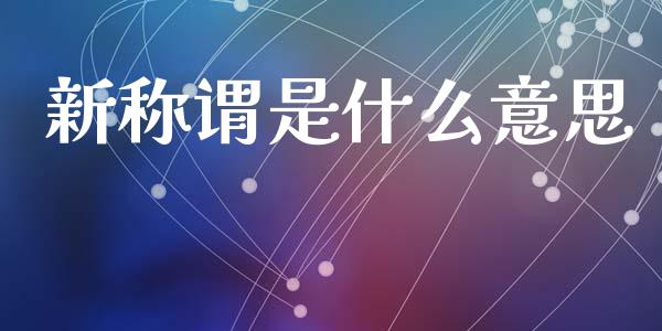 新称谓是什么意思_https://m.fsyjjx.cn_股指期货保证金_第1张