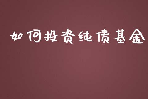 如何投资纯债基金_https://m.fsyjjx.cn_期货保证金_第1张
