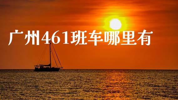 广州461班车哪里有_https://m.fsyjjx.cn_期货如何开户_第1张