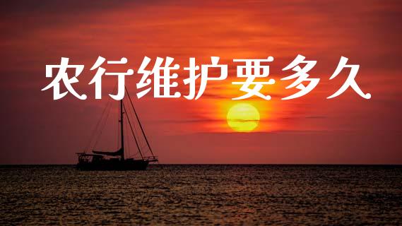 农行维护要多久_https://m.fsyjjx.cn_期货如何开户_第1张