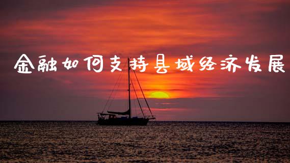 金融如何支持县域经济发展_https://m.fsyjjx.cn_期货保证金_第1张