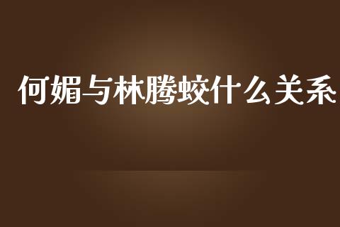 何媚与林腾蛟什么关系_https://m.fsyjjx.cn_期货如何开户_第1张