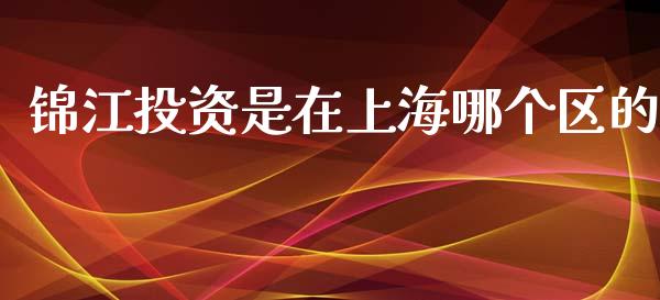 锦江投资是在上海哪个区的_https://m.fsyjjx.cn_期货保证金计算_第1张