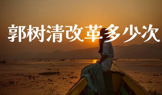 郭树清改革多少次_https://m.fsyjjx.cn_期货保证金_第1张