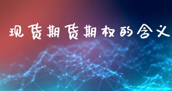 现货期货期权的含义_https://m.fsyjjx.cn_期货保证金计算_第1张