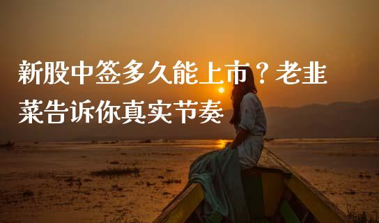 新股中签多久能上市？老韭菜告诉你真实节奏_https://m.fsyjjx.cn_期货保证金_第1张