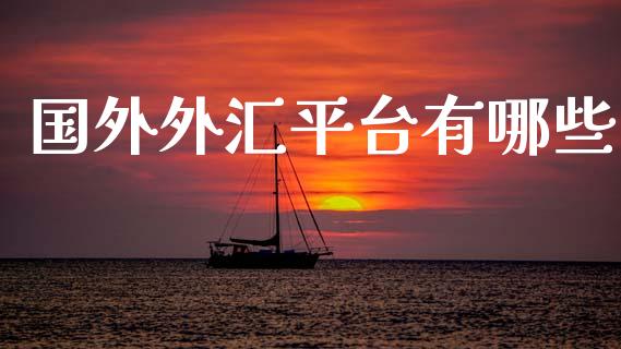 国外外汇平台有哪些_https://m.fsyjjx.cn_期货保证金_第1张