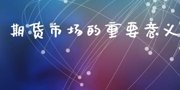 期货市场的重要意义_https://m.fsyjjx.cn_股指期货保证金_第1张