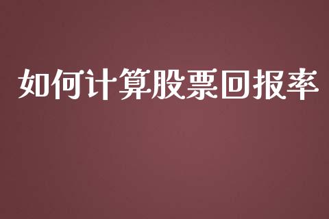 如何计算股票回报率_https://m.fsyjjx.cn_期货保证金计算_第1张