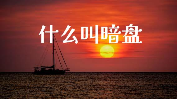 什么叫暗盘_https://m.fsyjjx.cn_期货保证金_第1张