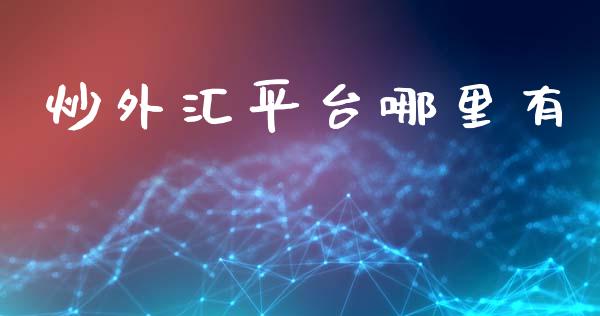 炒外汇平台哪里有_https://m.fsyjjx.cn_期货保证金_第1张