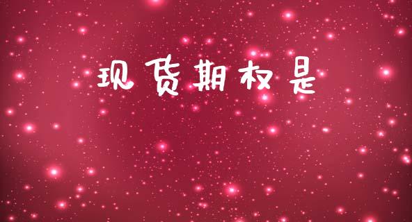 现货期权是_https://m.fsyjjx.cn_期货保证金_第1张