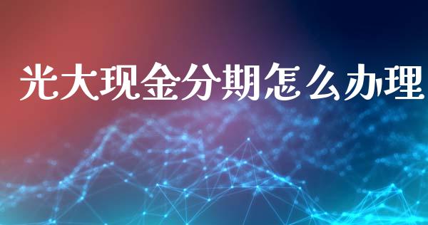 光大现金分期怎么办理_https://m.fsyjjx.cn_期货保证金_第1张