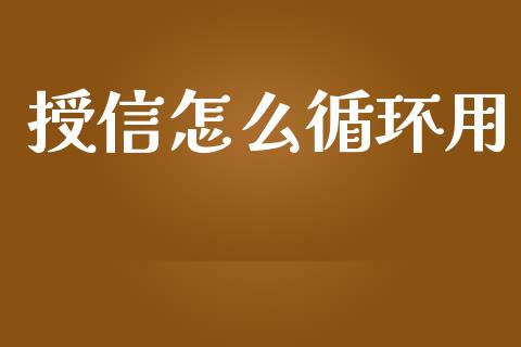 授信怎么循环用_https://m.fsyjjx.cn_期货如何开户_第1张