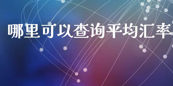 哪里可以查询平均汇率_https://m.fsyjjx.cn_期货保证金计算_第1张