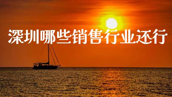 深圳哪些销售行业还行_https://m.fsyjjx.cn_股指期货保证金_第1张