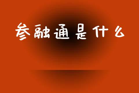 参融通是什么_https://m.fsyjjx.cn_期货如何开户_第1张