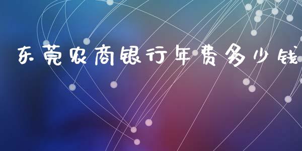 东莞农商银行年费多少钱_https://m.fsyjjx.cn_股指期货保证金_第1张