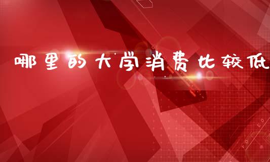 哪里的大学消费比较低_https://m.fsyjjx.cn_期货保证金_第1张