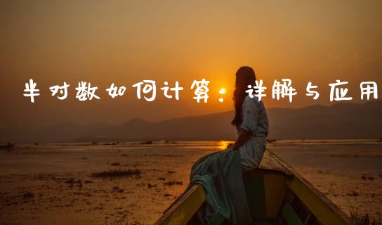 半对数如何计算：详解与应用_https://m.fsyjjx.cn_股指期货保证金_第1张