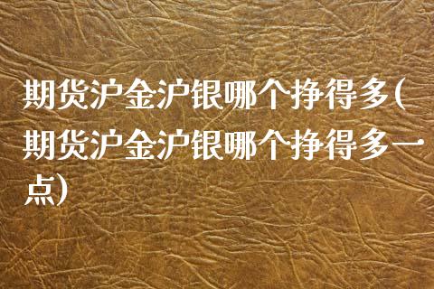 期货沪金沪银哪个挣得多(期货沪金沪银哪个挣得多一点)_https://m.fsyjjx.cn_期货保证金_第1张