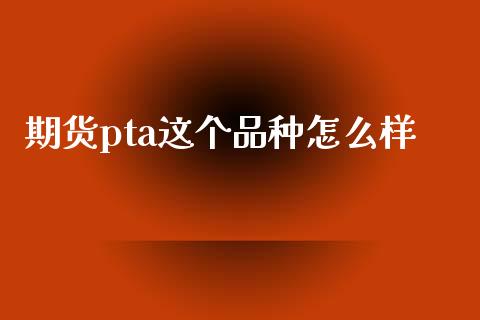 期货pta这个品种怎么样_https://m.fsyjjx.cn_股指期货保证金_第1张