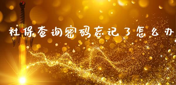 社保查询密码忘记了怎么办_https://m.fsyjjx.cn_期货保证金_第1张