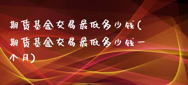 期货基金交易最低多少钱(期货基金交易最低多少钱一个月)_https://m.fsyjjx.cn_期货如何开户_第1张