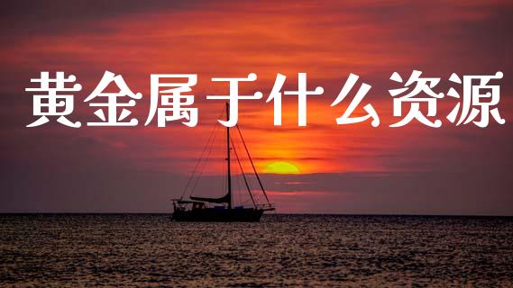 黄金属于什么资源_https://m.fsyjjx.cn_期货保证金计算_第1张