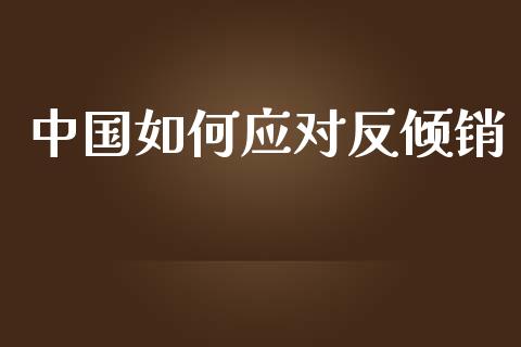 中国如何应对反倾销_https://m.fsyjjx.cn_期货保证金_第1张