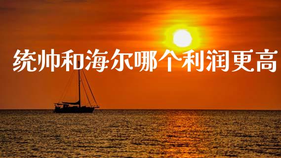 统帅和海尔哪个利润更高_https://m.fsyjjx.cn_期货保证金_第1张