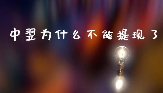 中翌为什么不能提现了_https://m.fsyjjx.cn_股指期货保证金_第1张