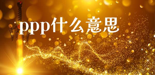 ppp什么意思_https://m.fsyjjx.cn_期货保证金_第1张