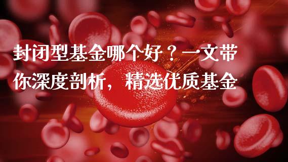 封闭型基金哪个好？一文带你深度剖析，精选优质基金_https://m.fsyjjx.cn_期货保证金_第1张
