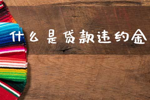 什么是贷款违约金_https://m.fsyjjx.cn_期货如何开户_第1张