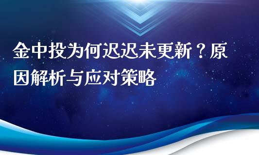 金中投为何迟迟未更新？原因解析与应对策略_https://m.fsyjjx.cn_期货保证金计算_第1张