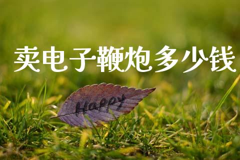 卖电子鞭炮多少钱_https://m.fsyjjx.cn_期货保证金_第1张
