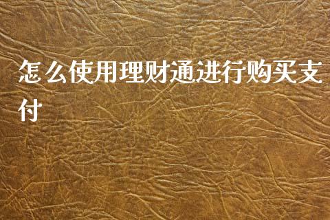 怎么使用理财通进行购买支付_https://m.fsyjjx.cn_期货保证金计算_第1张