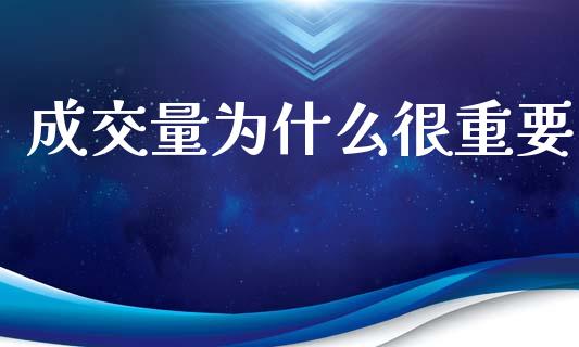成交量为什么很重要_https://m.fsyjjx.cn_期货保证金_第1张