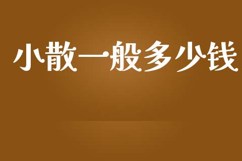 小散一般多少钱_https://m.fsyjjx.cn_期货如何开户_第1张