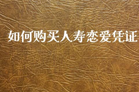 如何购买人寿恋爱凭证_https://m.fsyjjx.cn_期货保证金计算_第1张